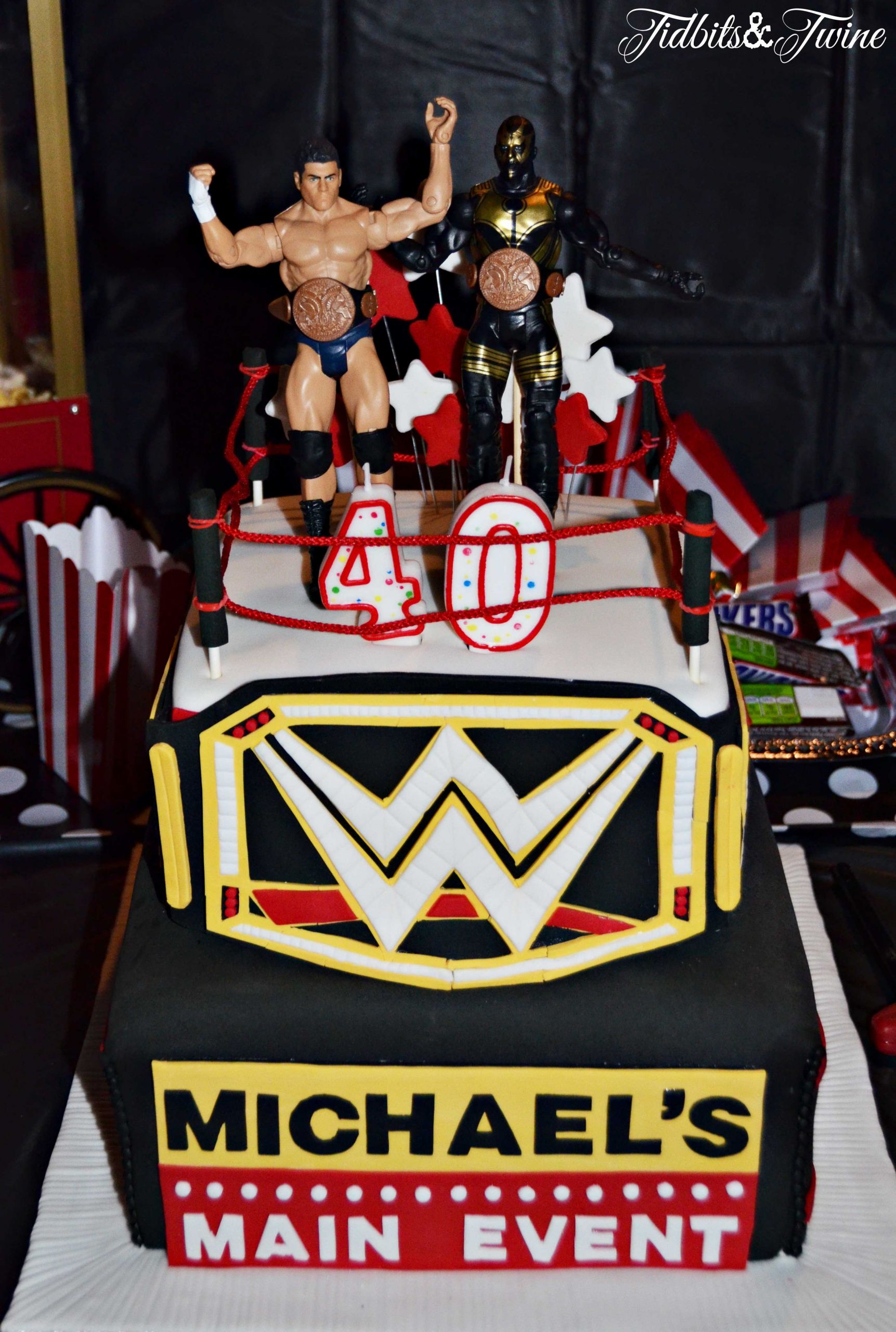 Wwe Birthday Cake
 A Star Studded 40th Birthday Party TIDBITS&TWINE