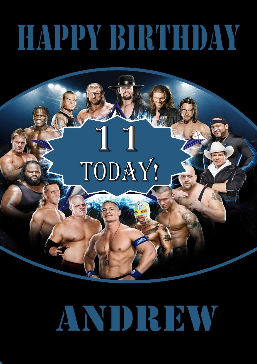 Wwe Birthday Cards
 Personalised WWE Wrestlemania Birthday Card