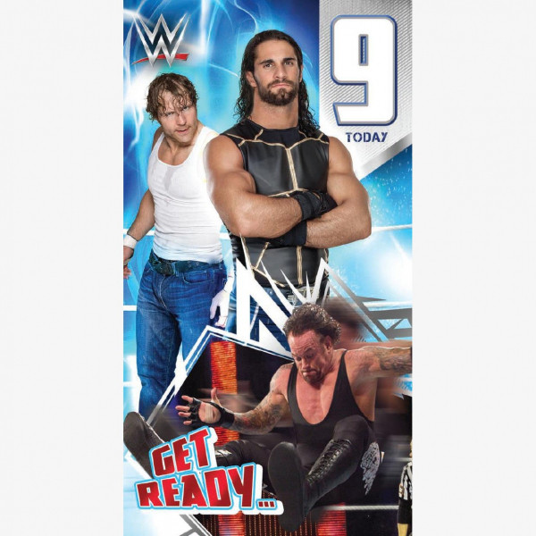 Wwe Birthday Cards
 WWE Age 9 Birthday Card