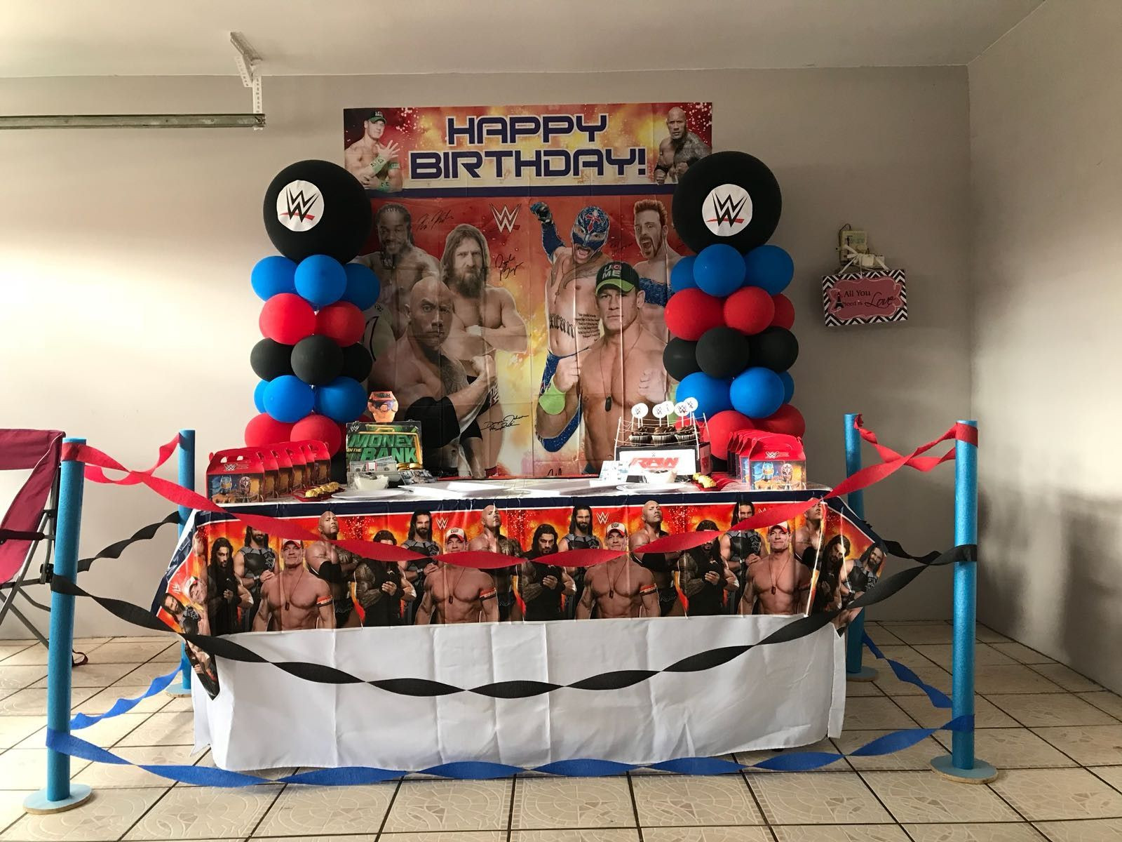 Wwe Birthday Decorations
 WWE birthday party decoration