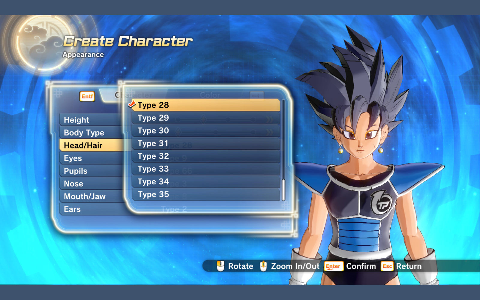 Xenoverse 2 Female Hairstyles
 Beat Hair Colorable for CaC HUF Female Saiyan Human