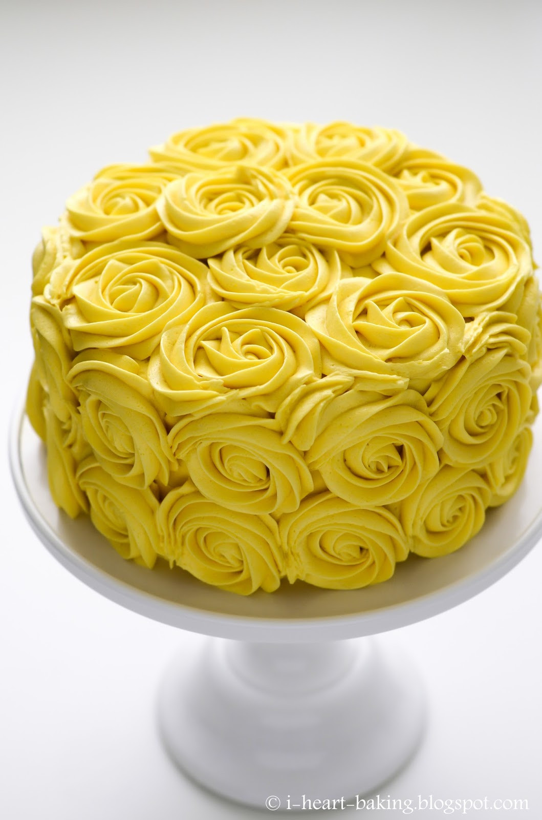 Yellow Birthday Cake
 i heart baking yellow roses birthday cake