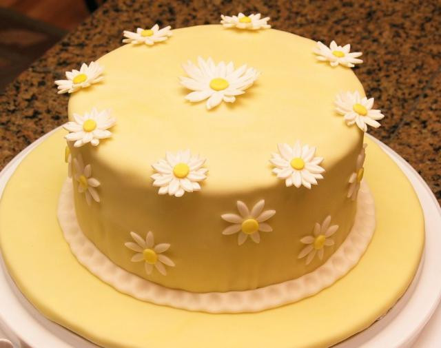 Yellow Birthday Cake
 Daisy flower yellow birthday cake JPG Hi Res 720p HD