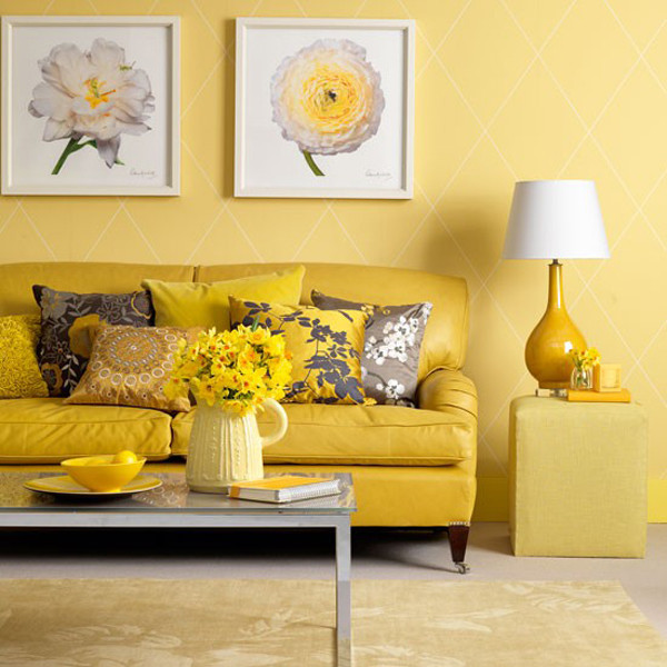 Yellow Living Room Ideas
 Sunny Yellow Living Room Design Ideas