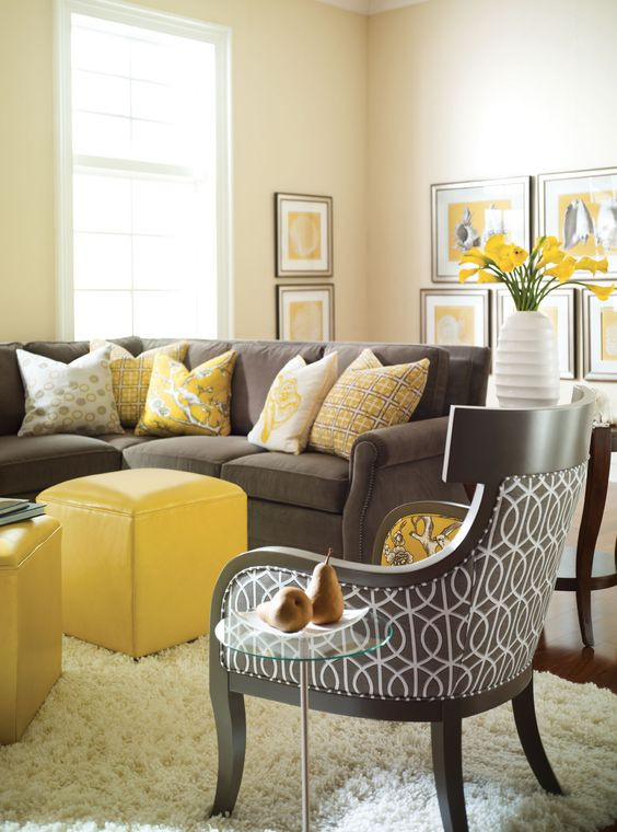 Yellow Living Room Ideas
 29 Stylish Grey And Yellow Living Room Décor Ideas DigsDigs