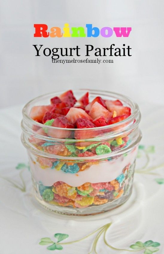 Yogurt Parfait Recipes For Kids
 Rainbow Yogurt Parfait