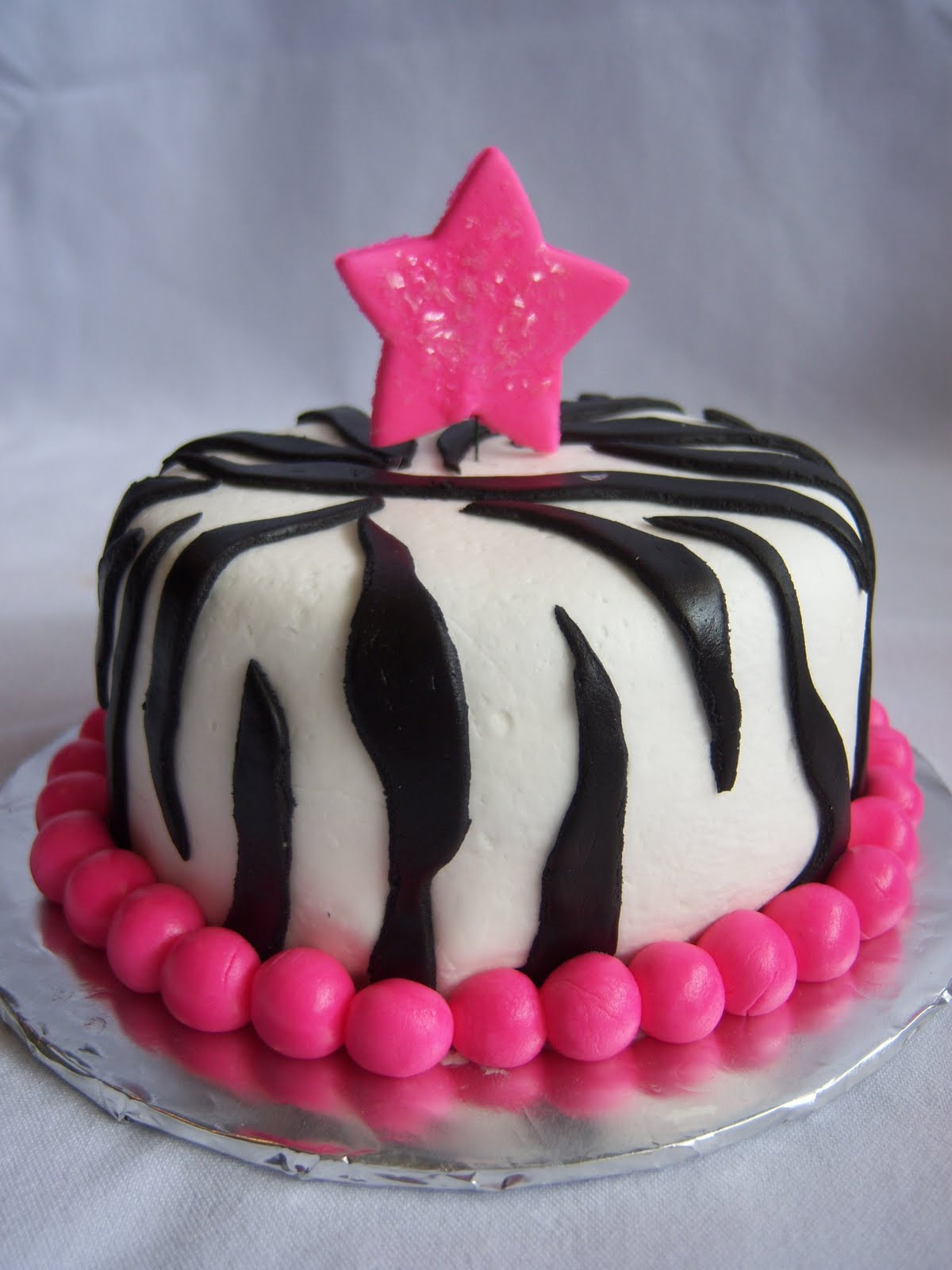 Zebra Birthday Cake
 Creative Cakes By Angela Hot Pink Zebra Stripe