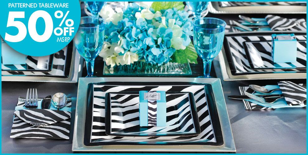 Zebra Print Birthday Decorations
 Zebra Print Party Supplies Party City