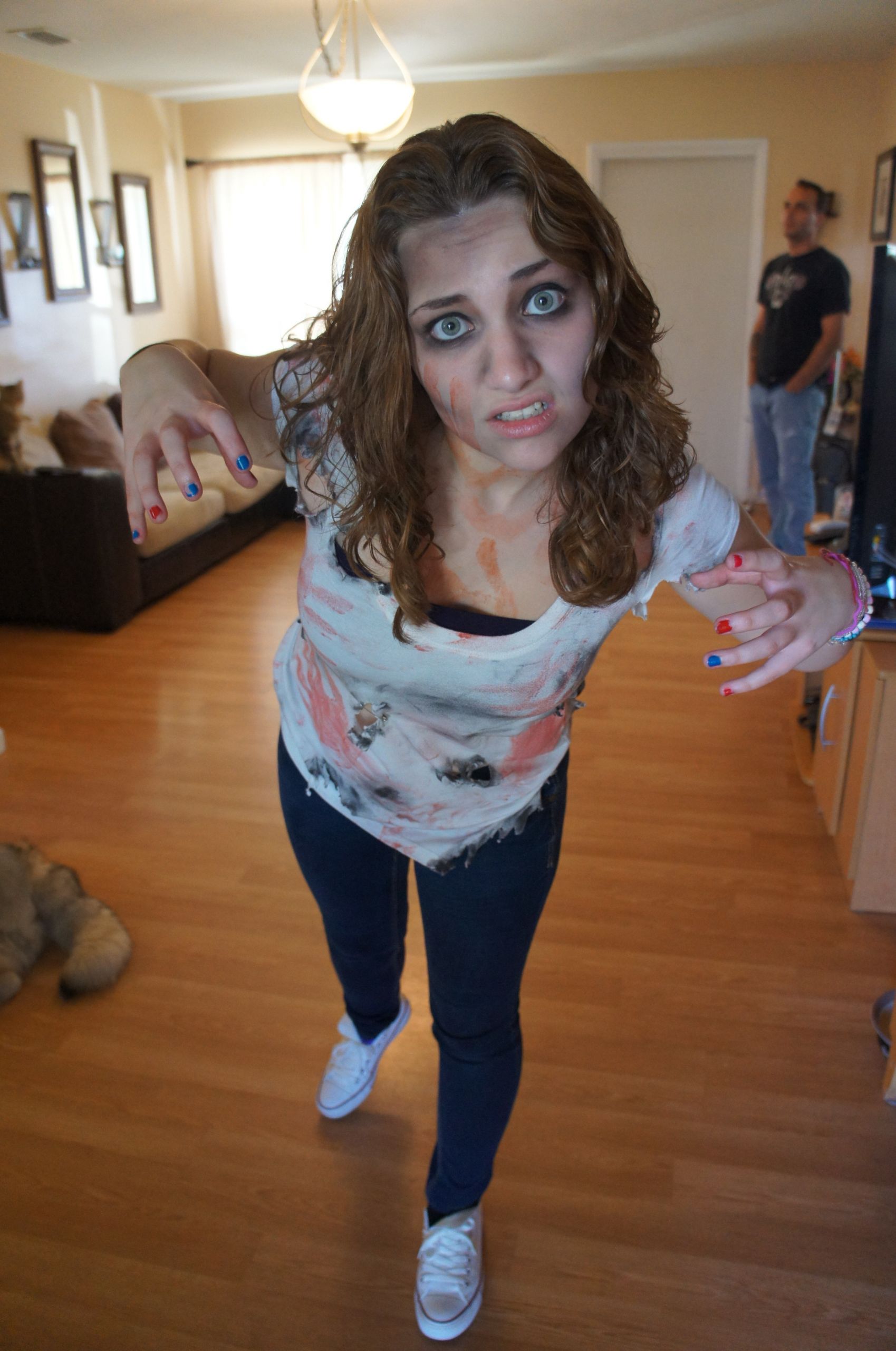 Zombie DIY Costume
 Homemade Scary Fun The Walking Dead Zombie Costume The