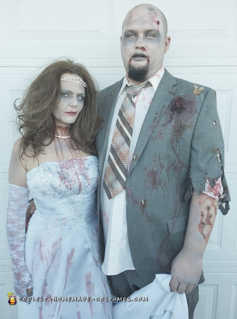 Zombie DIY Costume
 Super Creepy DIY Zombie Bride and Groom Couple Costume