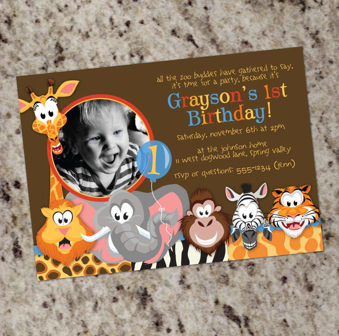 Zoo Birthday Invitations
 Zoo Birthday Party Invitation Zoo Animals Party Invitation